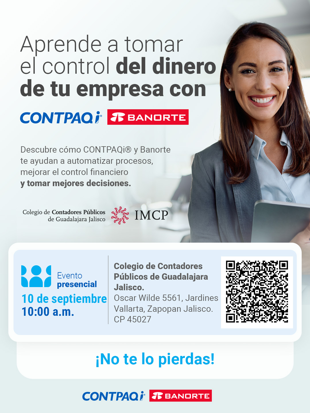 Aprende a tomar el control del dinero de tu empresa con CONTPAQi y Banorte